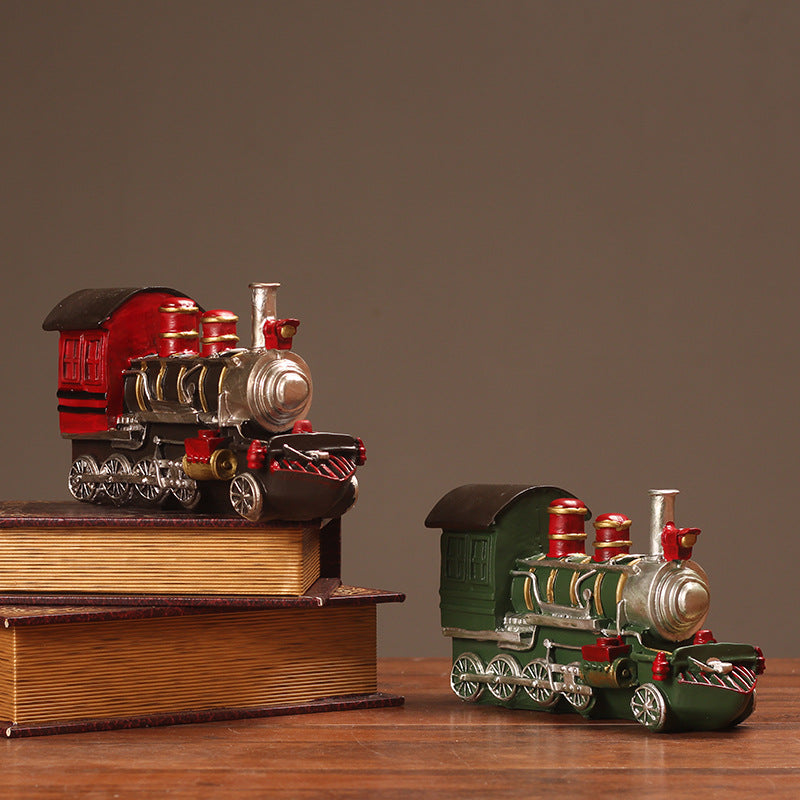 Retro Resin Locomotive Model Decoration Creative Home Living Room Decoration Decoration Gifts