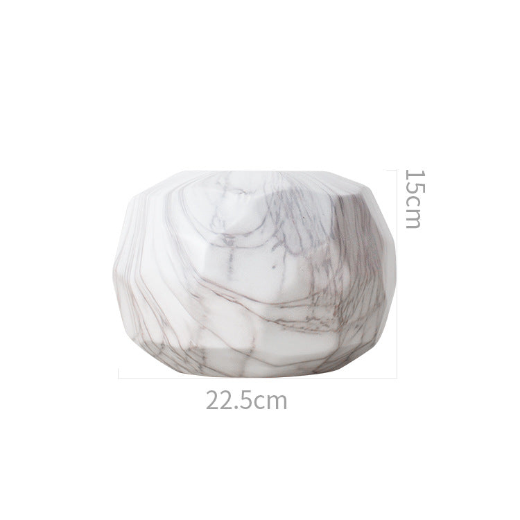 Home Ceramic Vase Marble Pattern Ceramic Craft Decoration