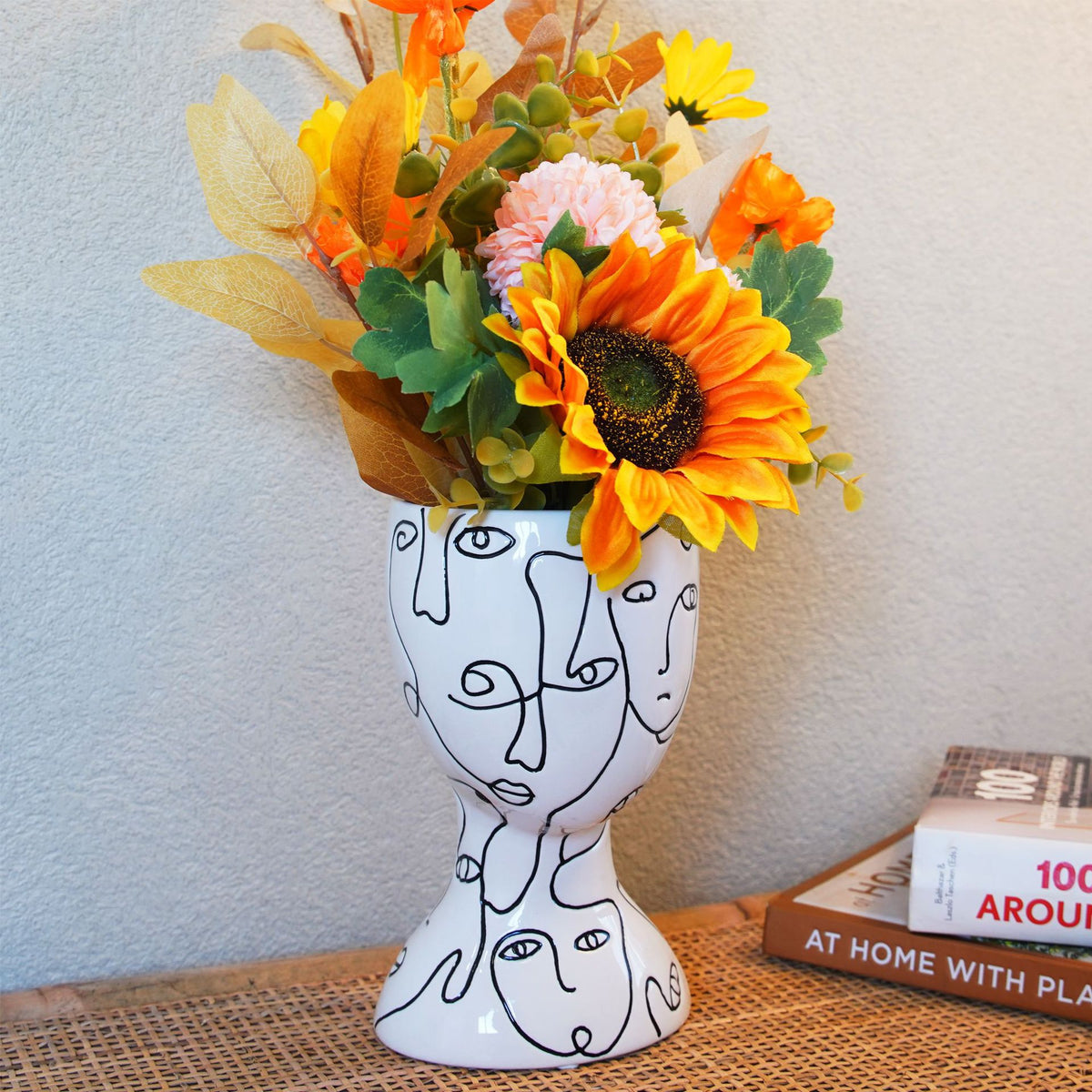 Face Ceramic Vase Ornaments