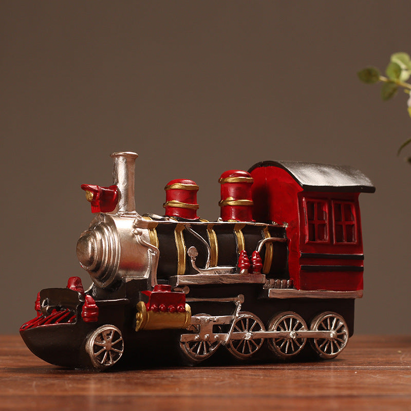 Retro Resin Locomotive Model Decoration Creative Home Living Room Decoration Decoration Gifts