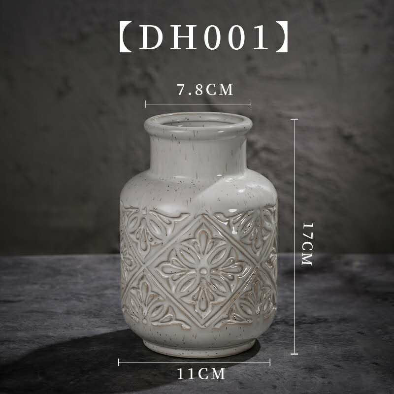 Nordic Creative Art Face Ceramic Vase Ornament