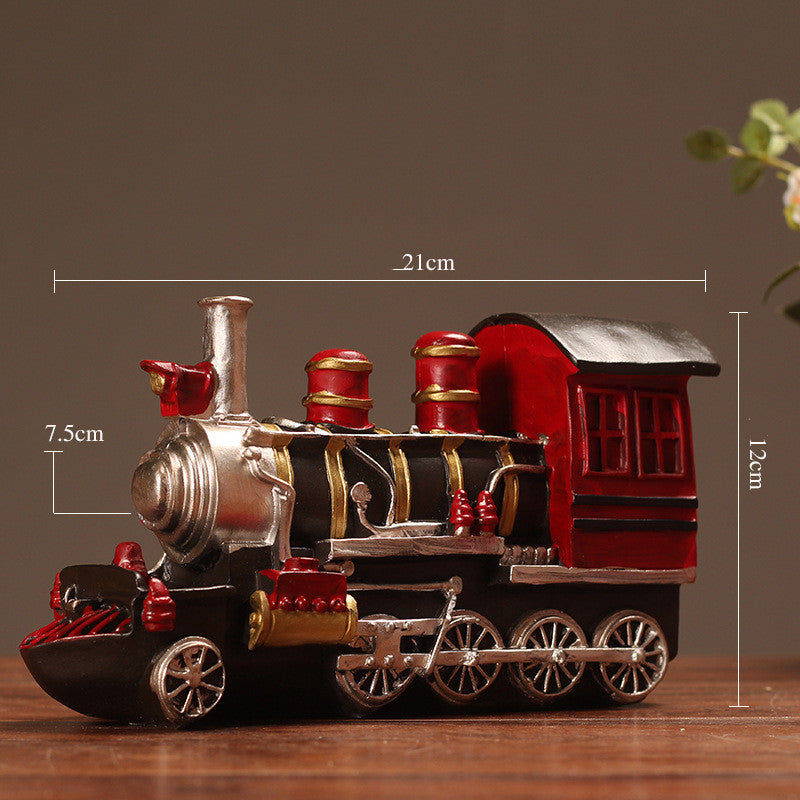 Retro Resin Locomotive Model Decoration Creative Home Living Room Decoration Decoration Gifts