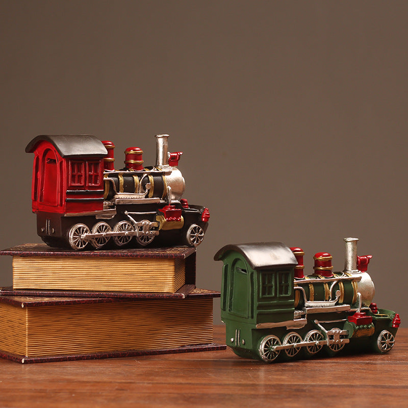 Retro Resin Locomotive Model Decoration Creative Home Living Room Decoration Decoration Gifts