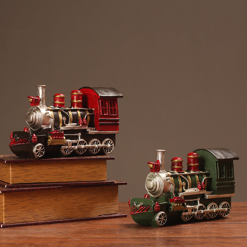 Retro Resin Locomotive Model Decoration Creative Home Living Room Decoration Decoration Gifts