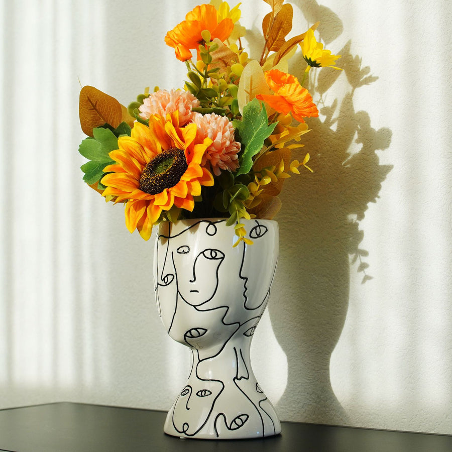 Face Ceramic Vase Ornaments