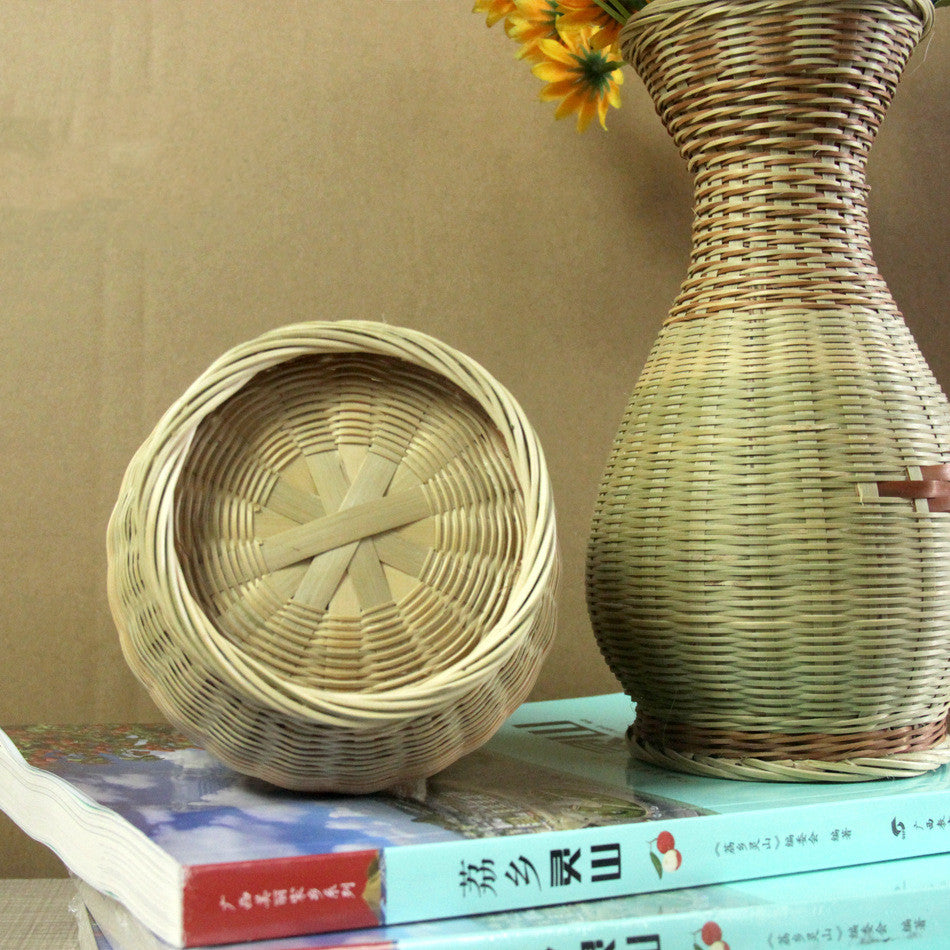 Household Fashion Handmade Bamboo Vase Simple Ornament