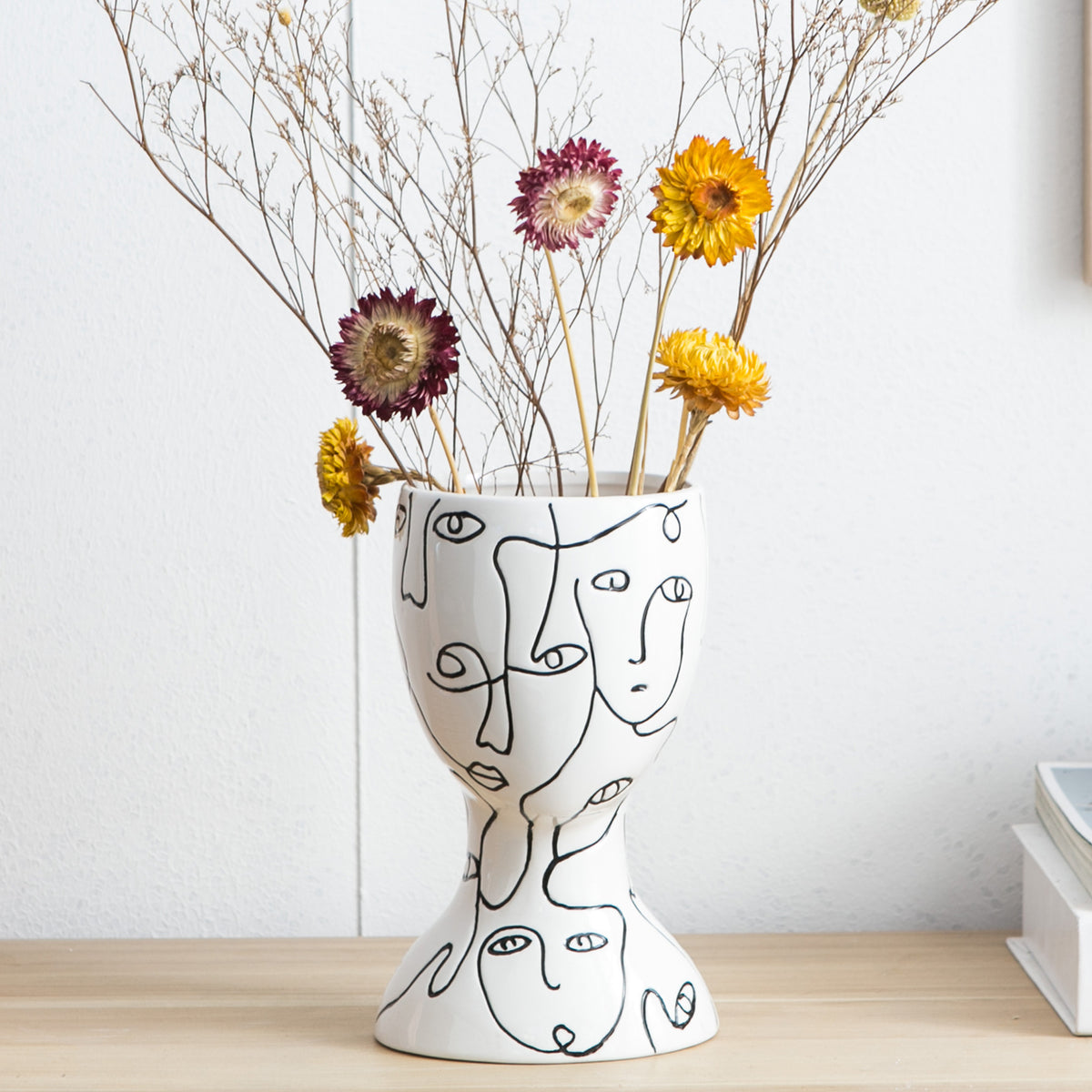 Face Ceramic Vase Ornaments