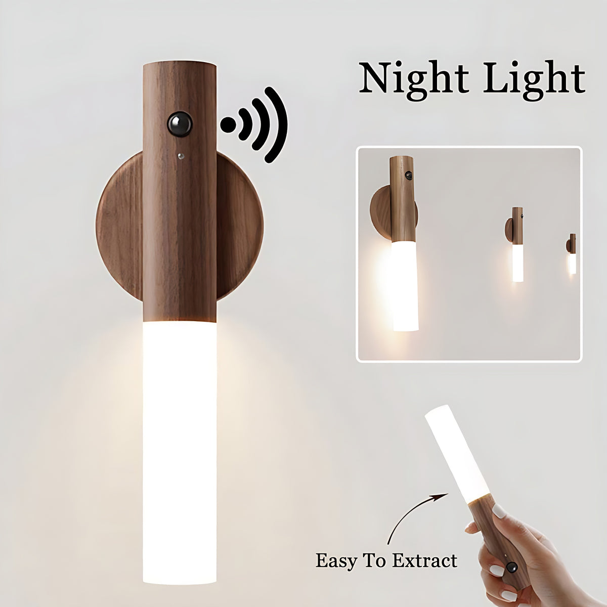 Magnetlight - Wooden Magnetic Wall Lamp